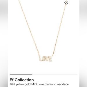 EFFY NEW 14kt yellow gold Mini Love diamond necklace